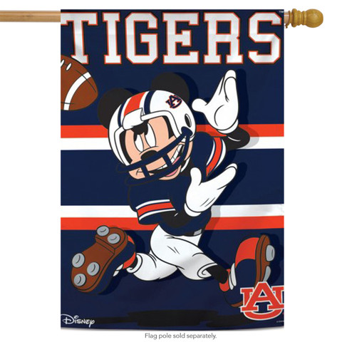 Auburn University Tigers NCAA Mickey Mouse House Flag