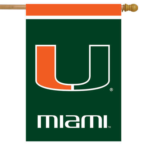 Miami Hurricanes NCAA Licensed House Flag