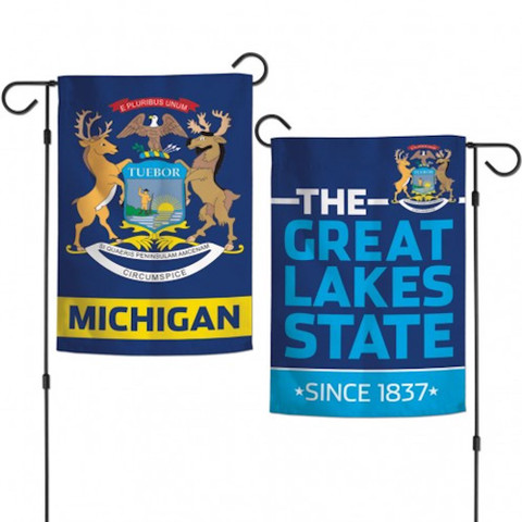 State of Michigan Two-Sided Garden Flag