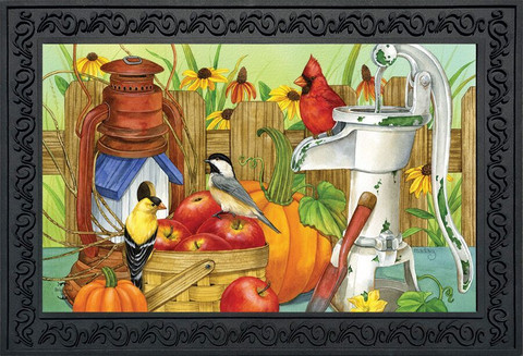 Autumn Display Birds Doormat