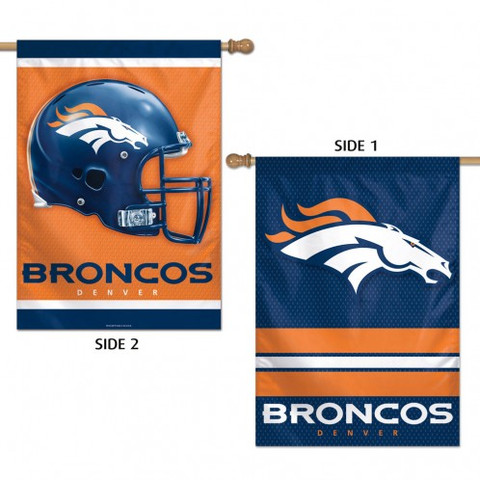 Denver Broncos 2 Sided NFL Vertical House Flag