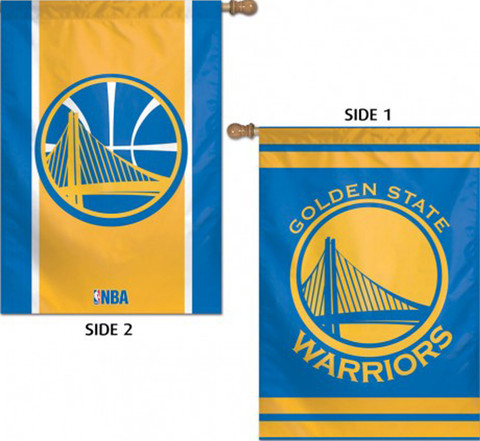 Golden State Warriors 2 Sided NBA Vertical House Flag