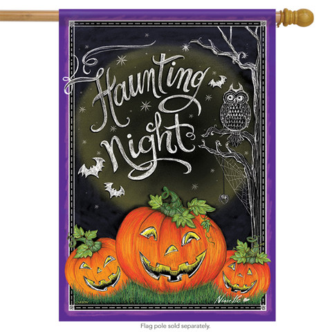 Haunting Night Halloween House Flag