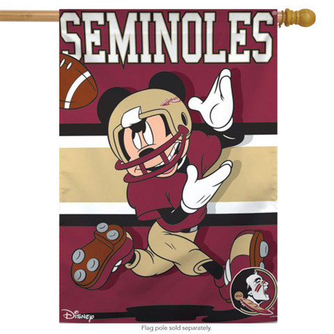 Florida State University Seminoles NCAA Mickey Mouse House Flag