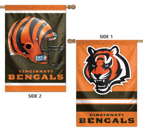 Cincinnati Bengals 2 Sided NFL Vertical House Flag
