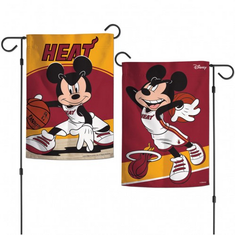 Miami Heat Mickey Mouse Garden Flag