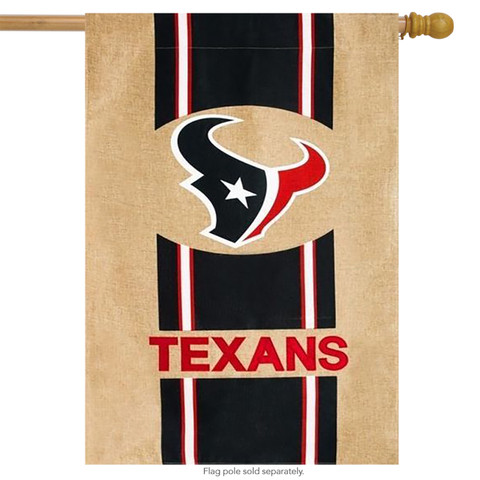 Houston Texans Burlap NFL Licensed House Flag