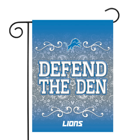 Detroit Lions Paisley NFL Garden Flag