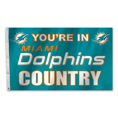Miami Dolphins Country Grommet Flag