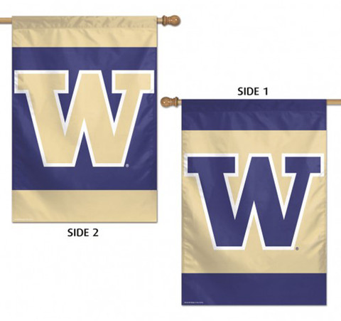 University of Washington 2 Sided NCAA House Flag