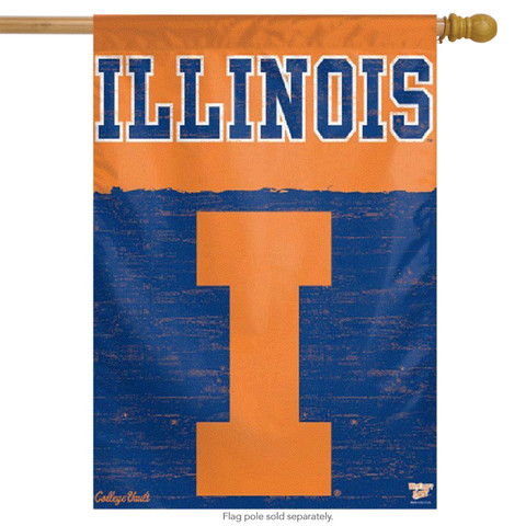 University of Illinois Vertical House Flag NCAA