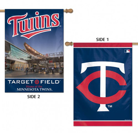 Minnesota Twins MLB 2 Sided Vertical House Flag