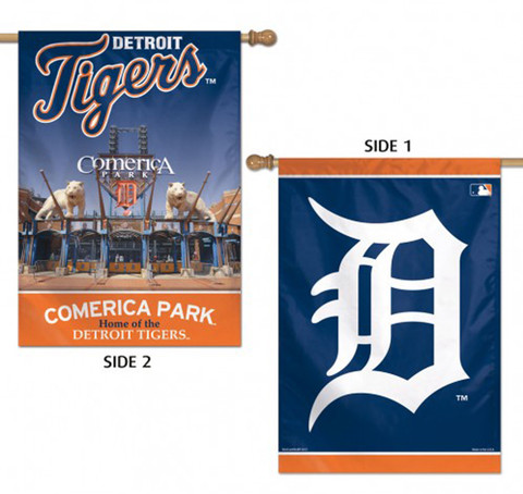 Detroit Tigers 2 Sided MLB Vertical House Flag