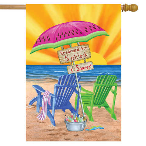 On The Beach Summer House Flag