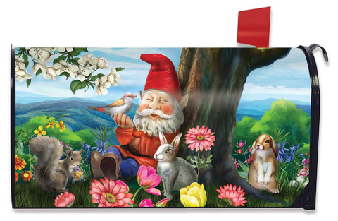 Garden Gnome Spring Mailbox Cover