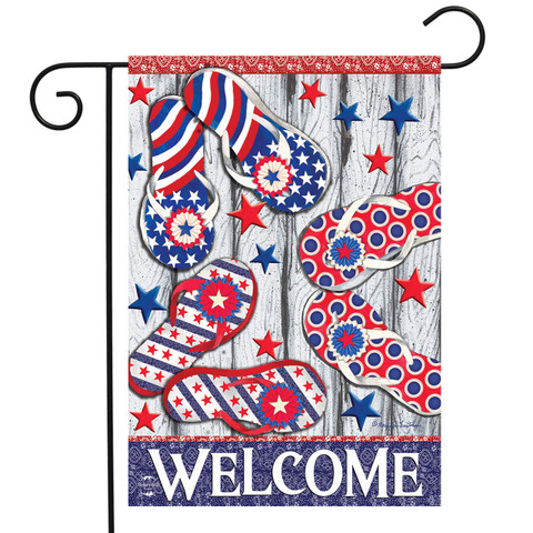 Freedom Flip Flops Summer Garden Flag