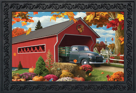 Harvest Bridge Autumn Doormat