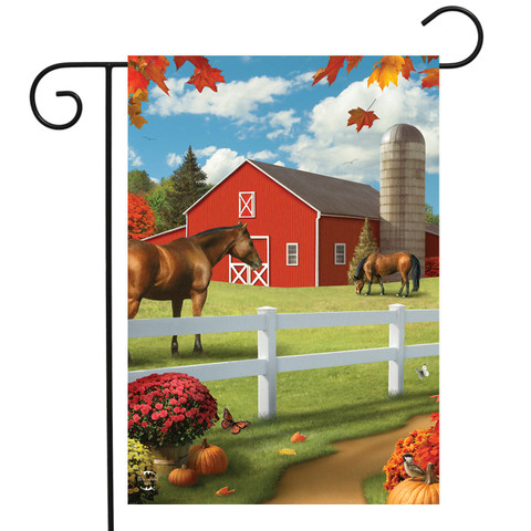 Pastures of Chance Fall Garden Flag