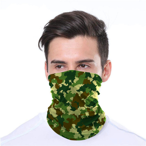 Camouflage Wrap-Around Face Covering Neck Gaiter