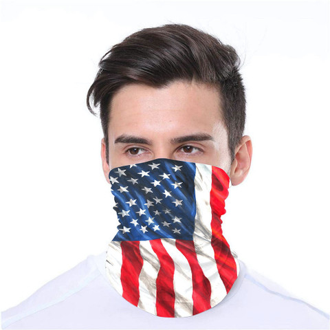 American Flag Wrap-Around Face Covering Neck Gaiter