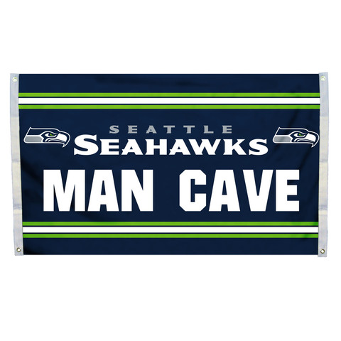 Seattle Seahawks Man Cave Grommet Flag