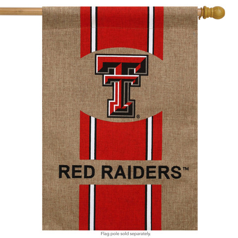 Texas Tech Red Raiders Licensed NCAA Burlap House Flag