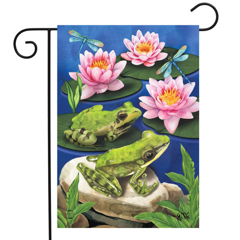 Frog Pond Summer Garden Flag