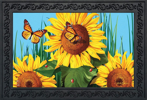 Sunflower Field Summer Doormat