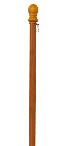 Briarwood Lane 57" pine wood house flag pole with flag hardware, large wooden outdoor pole.