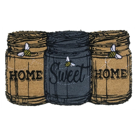 Briarwood Lane Home Sweet Home Mason Jar design on natural fiber coir welcome mat.
