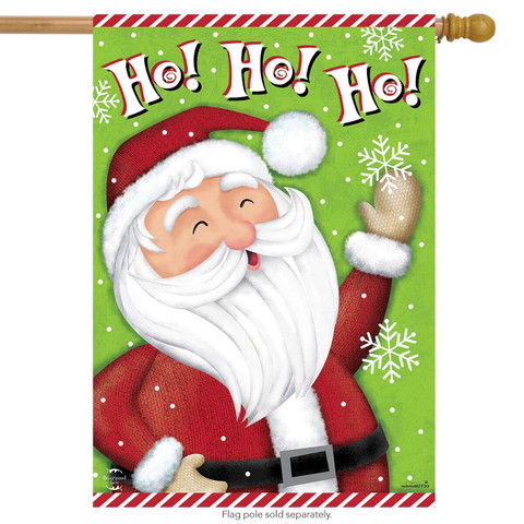Ho Ho Ho Santa Christmas House Flag
