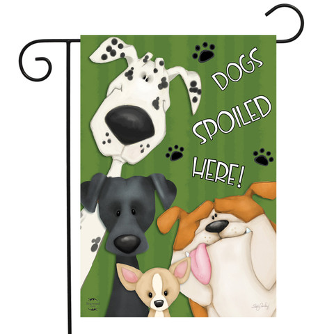 Spoiled Dogs Fall Garden Flag