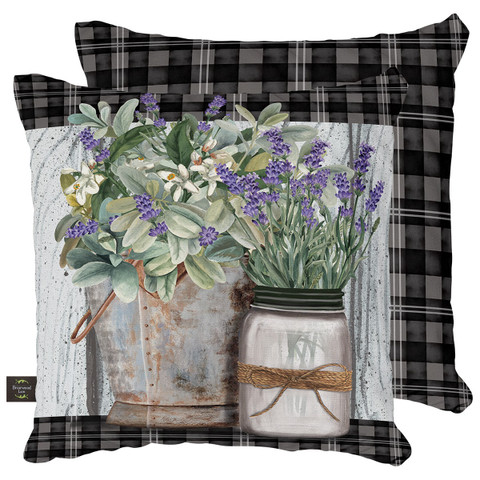 Farmhouse Flowers Spring Decorative Pillow