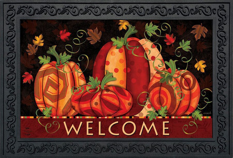 Fall Festival Pumpkin Doormat