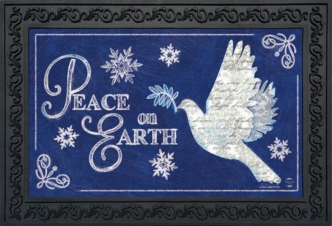 Peace On Earth Christmas Doormat
