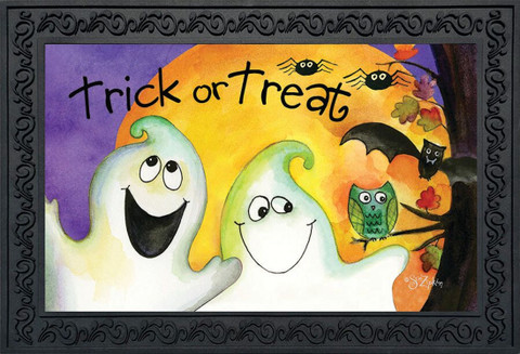 Trick or Treat Ghouls Halloween Doormat