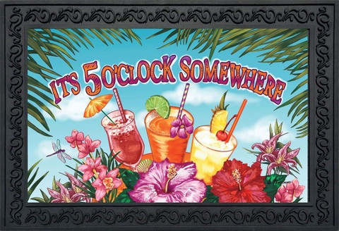 It's 5 O'Clock Somewhere Summer Doormat