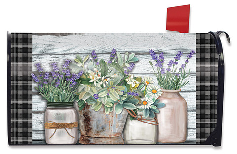 Farmhouse Flowers Spring Mailbox Cover
