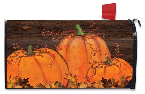 Rustic Pumpkin Patch Fall Mailbox Cover