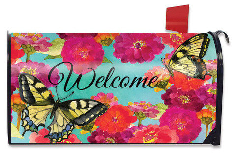Morning Butterflies Magnetic Mailbox Cover
