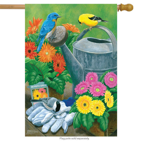 Garden Party Spring House Flag