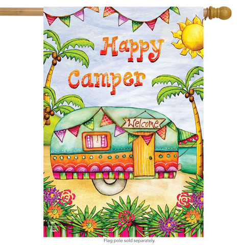 Tropical Camper Summer House Flag