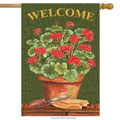 Potted Geraniums Summer House Flag