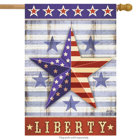 Liberty Star Primitive House Flag