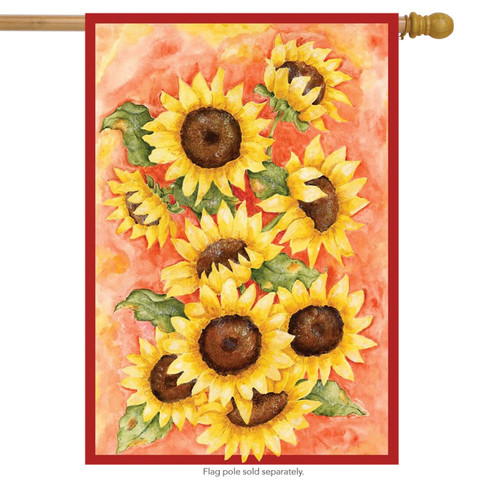 Radiant Sunflowers Summer House Flag