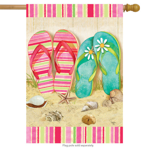 Flip Flop Summer House Flag