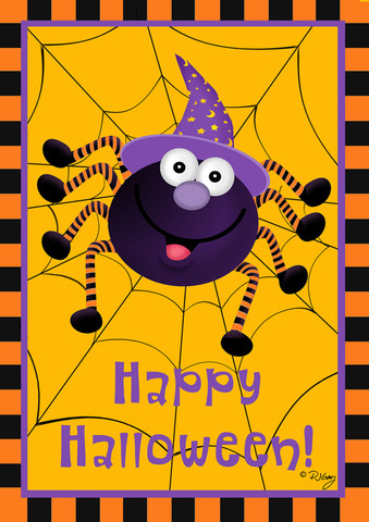 Spider Halloween House Flag