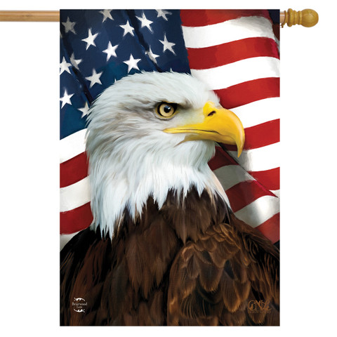 American Eagle Patriotic House Flag