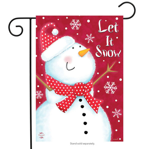 Snow Day Snowman Winter Garden Flag