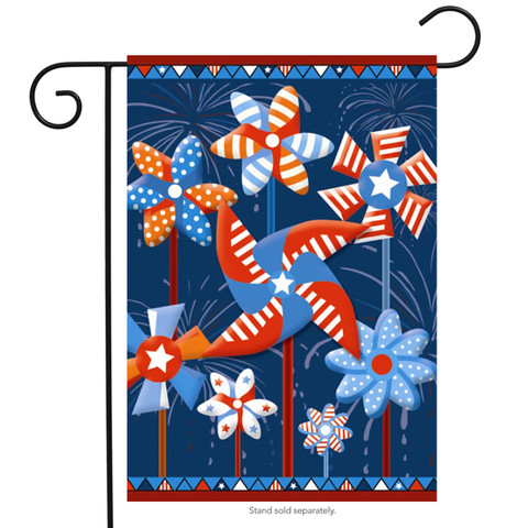 Patriotic Pinwheels Garden Flag